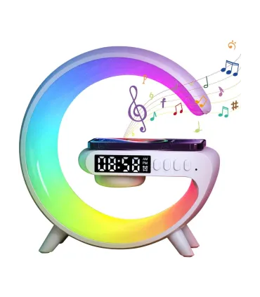 Altavoz Bluetooth Despertador RGB Cargador Inalámbrico 15W